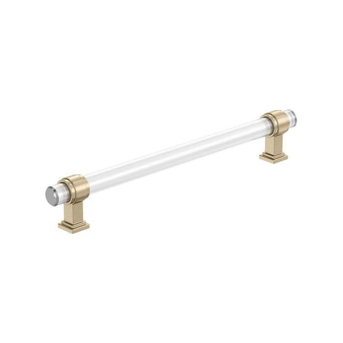 Amerock BP36661CBBZ Glacio 8 inch (203mm) Center-to-Center Clear/Golden Champagne Cabinet Pull