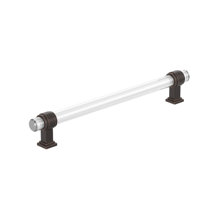 Amerock BP36661CORB Glacio 8 inch (203mm) Center-to-Center Clear/Oil-Rubbed Bronze Cabinet Pull