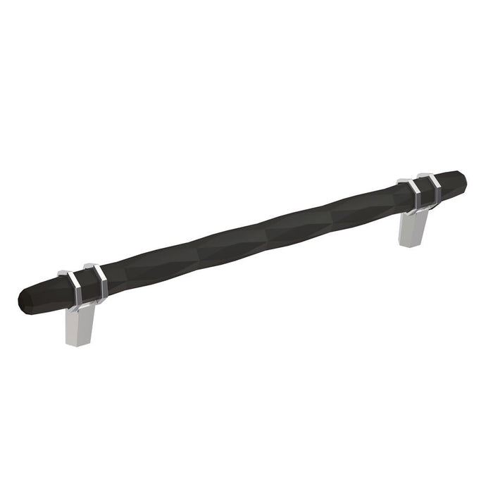 Amerock BP36663BBR26 London 8 inch (203mm) Center-to-Center Black Bronze/Polished Chrome Cabinet Pull