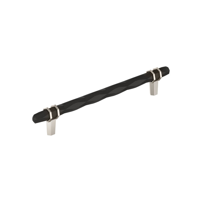 Amerock BP36663BBRPN London 8 inch (203mm) Center-to-Center Black Bronze/Polished Nickel Cabinet Pull