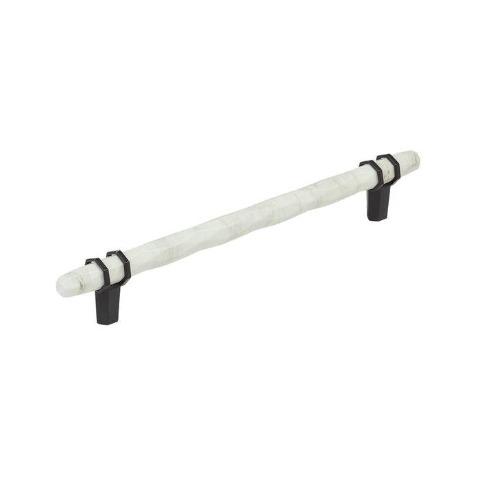Amerock BP36663MWBBR Carrione 8 inch (203mm) Center-to-Center Marble White/Black Bronze Cabinet Pull
