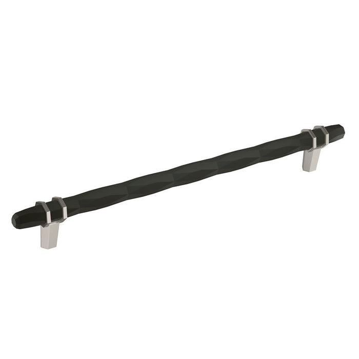Amerock BP36664BBRG10 London 10-1/16 inch (256mm) Center-to-Center Black Bronze/Satin Nickel Cabinet Pull