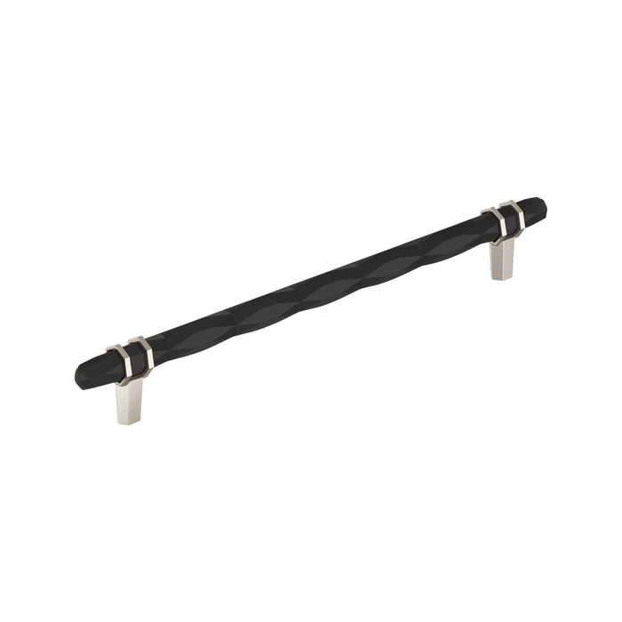 Amerock BP36664BBRPN London 10-1/16 inch (256mm) Center-to-Center Black Bronze/Polished Nickel Cabinet Pull