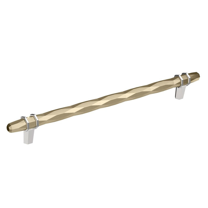 Amerock BP36664BBZ26 London 10-1/16 inch (256mm) Center-to-Center Golden Champagne/Polished Chrome Cabinet Pull