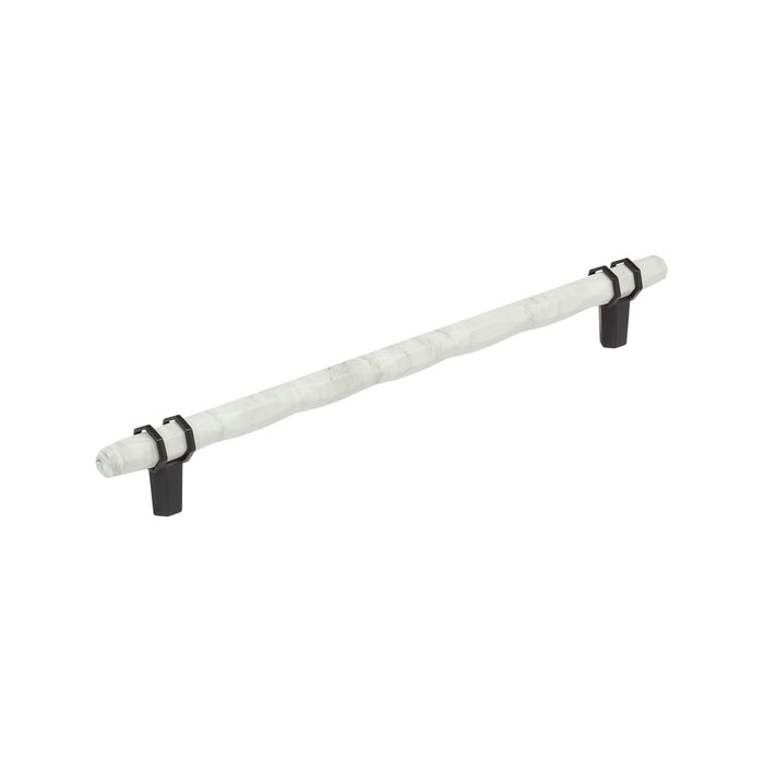 Amerock BP36664MWBBR Carrione 10-1/16 inch (256mm) Center-to-Center Marble White/Black Bronze Cabinet Pull