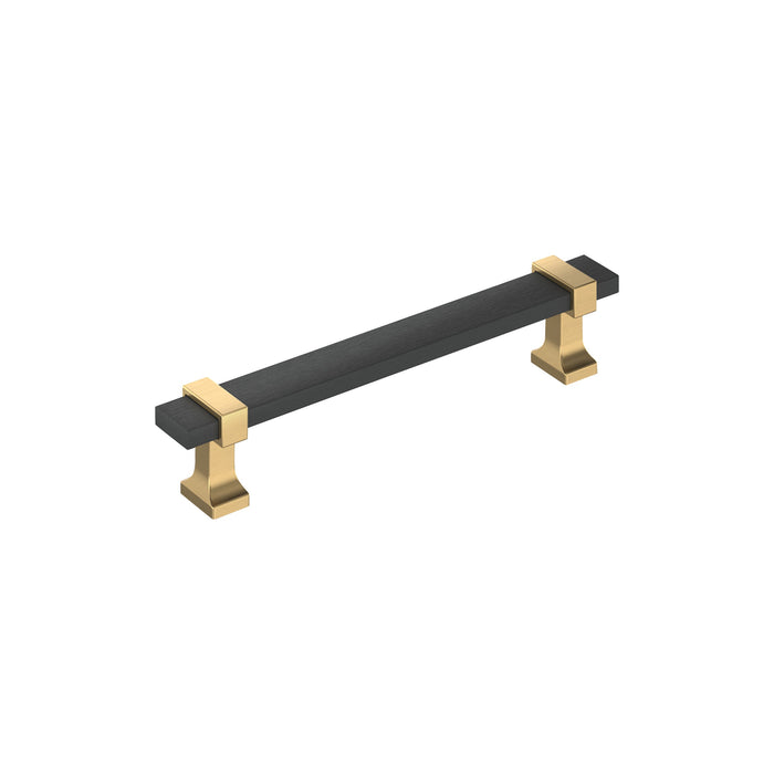 Amerock BP36682BMBCZ Overton 5-1/16 inch (128mm) Center-to-Center Brushed Matte Black/Champagne Bronze Cabinet Pull