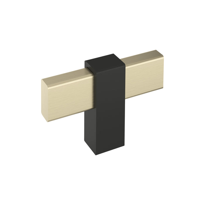 Amerock BP36720BBZMB Mulino 2-3/8 inch (60mm) Length Golden Champagne/Matte Black Cabinet Knob