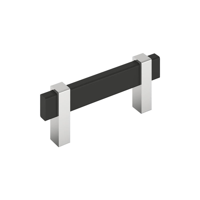 Amerock BP36722MB26 Mulino 3 inch (76mm) Center-to-Center Matte Black/Polished Chrome Cabinet Pull