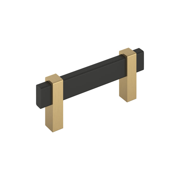 Amerock BP36722MBCZ Mulino 3 inch (76mm) Center-to-Center Matte Black/Champagne Bronze Cabinet Pull