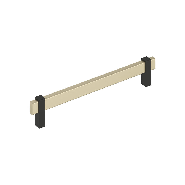 Amerock BP36725BBZMB Mulino 7-9/16 inch (192mm) Center-to-Center Golden Champagne/Matte Black Cabinet Pull