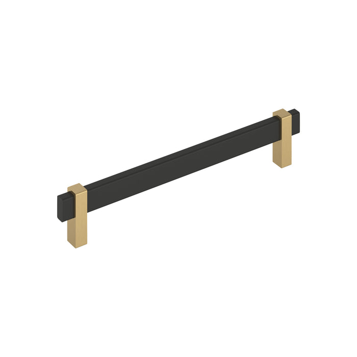 Amerock BP36725MBCZ Mulino 7-9/16 inch (192mm) Center-to-Center Matte Black/Champagne Bronze Cabinet Pull