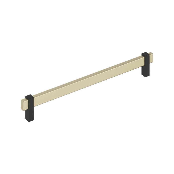 Amerock BP36726BBZMB Mulino 10-1/16 inch (256mm) Center-to-Center Golden Champagne/Matte Black Cabinet Pull