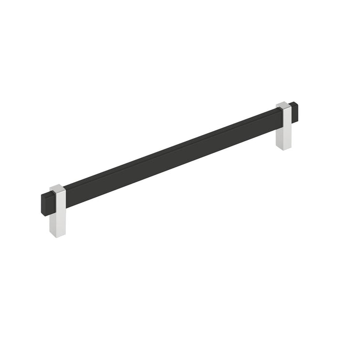 Amerock BP36726MB26 Mulino 10-1/16 inch (256mm) Center-to-Center Matte Black/Polished Chrome Cabinet Pull
