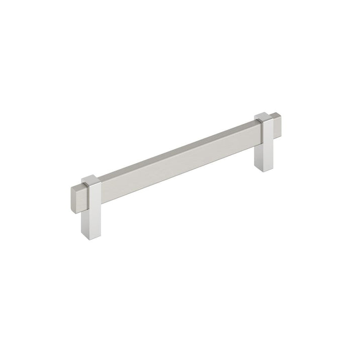 Amerock BP36727G1026 Mulino 6-5/16 inch (160mm) Center-to-Center Satin Nickel/Polished Chrome Cabinet Pull