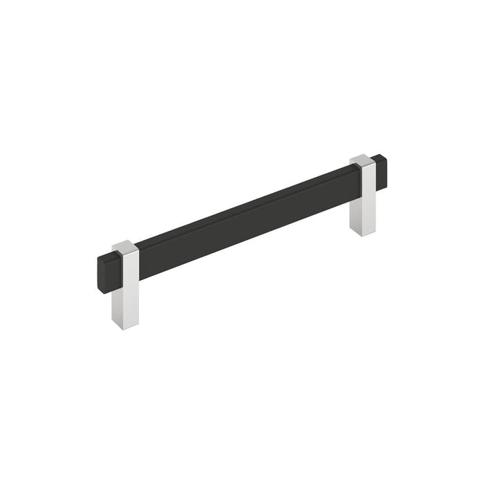 Amerock BP36727MB26 Mulino 6-5/16 inch (160mm) Center-to-Center Matte Black/Polished Chrome Cabinet Pull