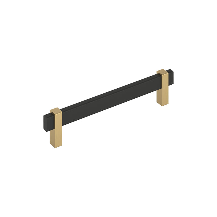 Amerock BP36727MBCZ Mulino 6-5/16 inch (160mm) Center-to-Center Matte Black/Champagne Bronze Cabinet Pull
