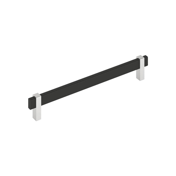 Amerock BP36728MB26 Mulino 8-13/16 inch (224mm) Center-to-Center Matte Black/Polished Chrome Cabinet Pull