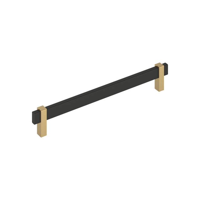 Amerock BP36728MBCZ Mulino 8-13/16 inch (224mm) Center-to-Center Matte Black/Champagne Bronze Cabinet Pull