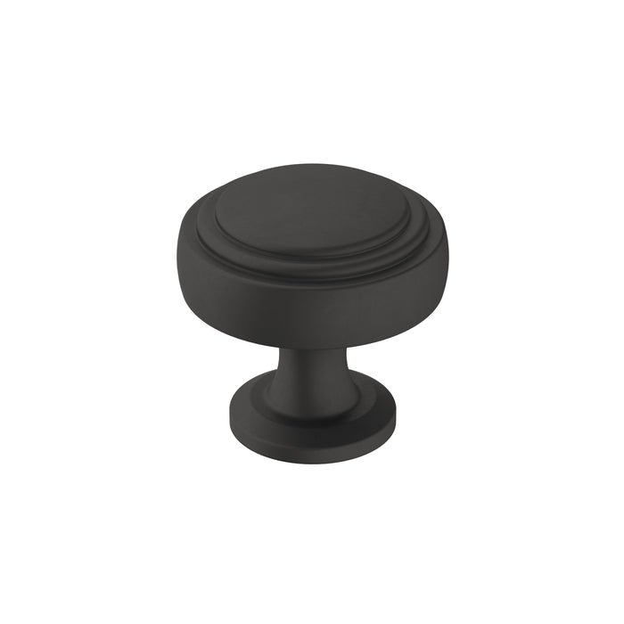 Amerock BP36765FB Winsome 1-1/4 inch (32mm) Diameter Matte Black Cabinet Knob