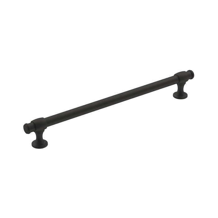 Amerock BP36769FB Winsome 8-13/16 inch (224mm) Center-to-Center Matte Black Cabinet Pull