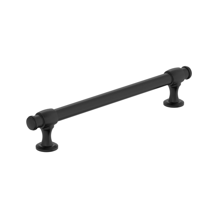 Amerock BP36771FB Winsome 6-5/16 inch (160mm) Center-to-Center Matte Black Cabinet Pull