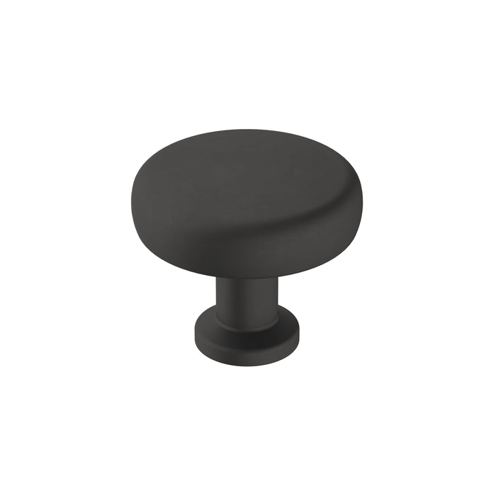 Amerock BP36780FB Factor 1-1/4 inch (32mm) Diameter Matte Black Cabinet Knob