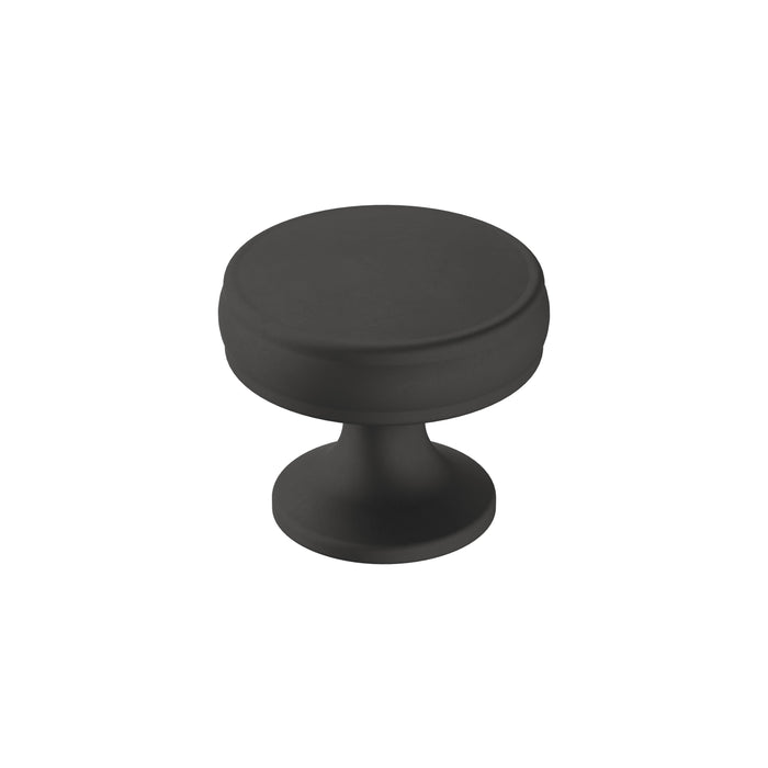 Amerock BP36793FB Renown 1-1/4 inch (32mm) Diameter Matte Black Cabinet Knob