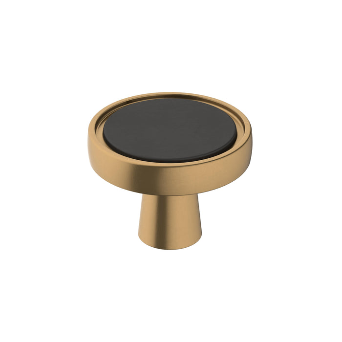 Amerock BP36857FBCZ Mergence 1-3/8 inch (35mm) Diameter Matte Black/Champagne Bronze Cabinet Knob