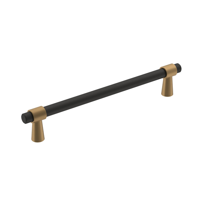 Amerock BP36860FBCZ Mergence 6-5/16 inch (160mm) Center-to-Center Matte Black/Champagne Bronze Cabinet Pull