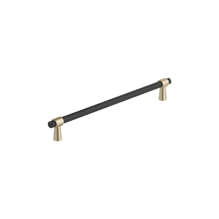 Amerock BP36861FBBBZ Mergence 8-13/16 inch (224mm) Center-to-Center Matte Black/Golden Champagne Cabinet Pull