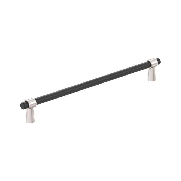 Amerock BP36861FBG10 Mergence 8-13/16 inch (224mm) Center-to-Center Matte Black/Satin Nickel Cabinet Pull