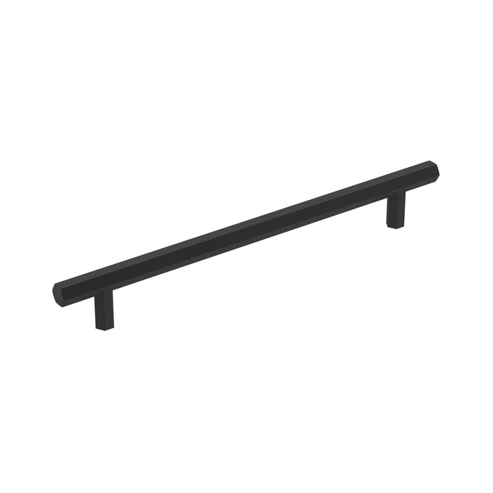 Amerock BP36876FB Caliber 7-9/16 inch (192mm) Center-to-Center Matte Black Cabinet Pull
