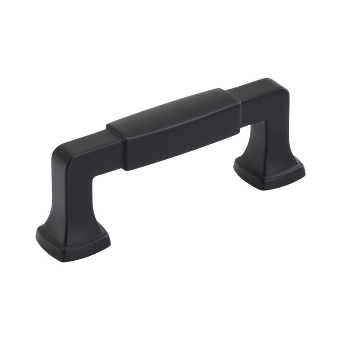 Amerock BP36891FB Stature 3 inch (76mm) Center-to-Center Matte Black Cabinet Pull