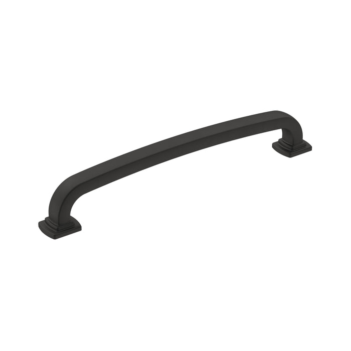 Amerock BP36896FB Surpass 6-5/16 inch (160mm) Center-to-Center Matte Black Cabinet Pull