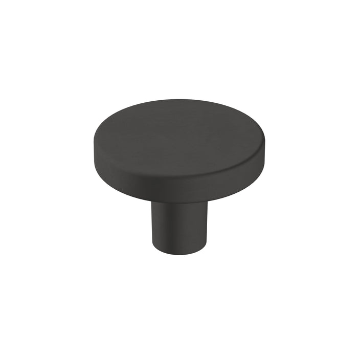 Amerock BP36904FB Versa 1-3/8 inch (35mm) Diameter Matte Black Cabinet Knob