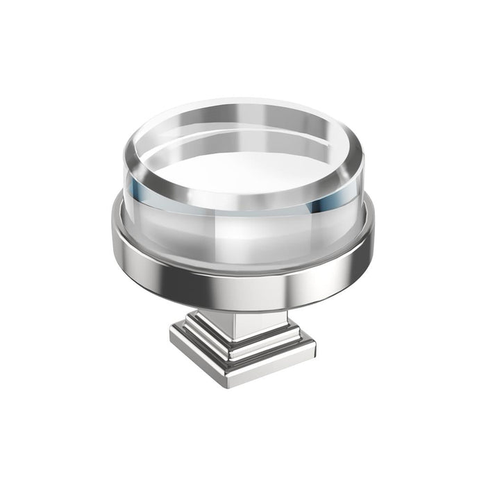 Amerock BP36976C26 Glacio 1-1/2 inch (38mm) Diameter Clear/Polished Chrome Cabinet Knob