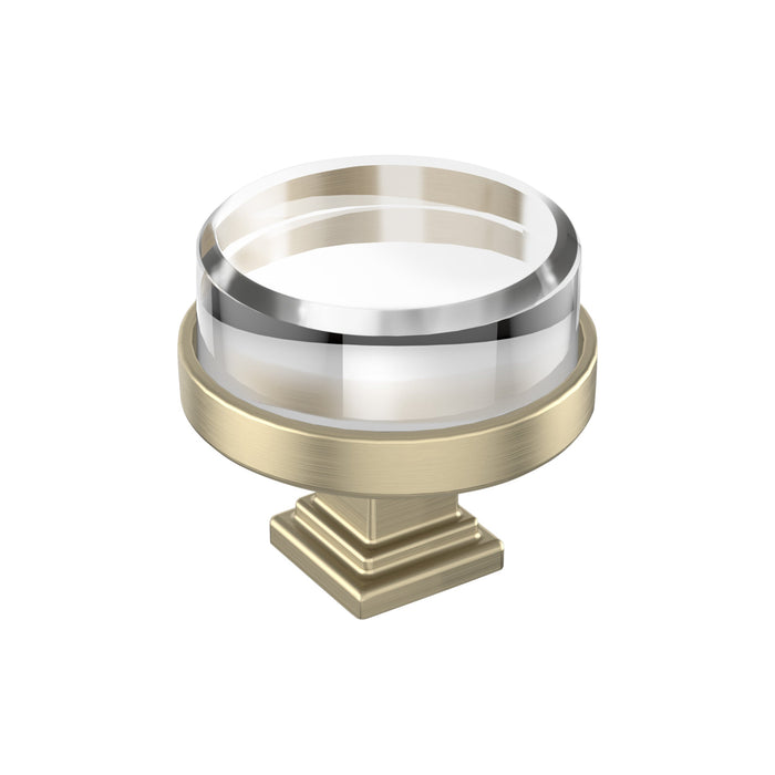 Amerock BP36976CBBZ Glacio 1-1/2 inch (38mm) Diameter Clear/Golden Champagne Cabinet Knob