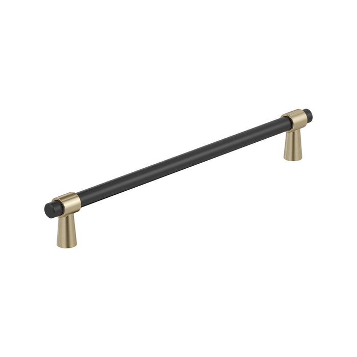 Amerock BP36981FBBBZ Mergence 10-1/16 inch (256mm) Center-to-Center Matte Black/Golden Champagne Cabinet Pull