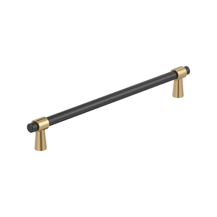 Amerock BP36981FBCZ Mergence 10-1/16 inch (256mm) Center-to-Center Matte Black/Champagne Bronze Cabinet Pull
