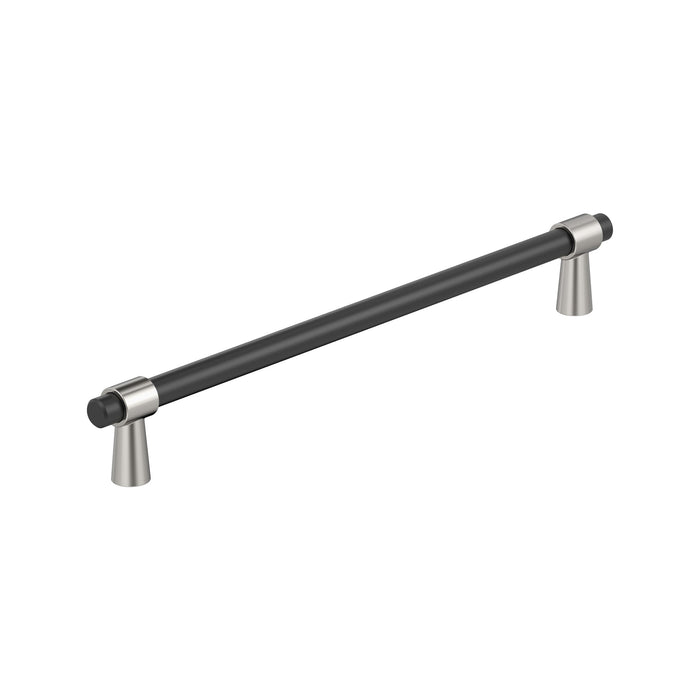 Amerock BP36981FBPN Mergence 10-1/16 inch (256mm) Center-to-Center Matte Black/Polished Nickel Cabinet Pull