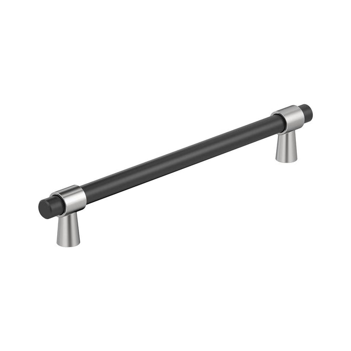 Amerock BP36982FB26 Mergence 12 inch (305mm) Center-to-Center Matte Black/Polished Chrome Appliance Pull