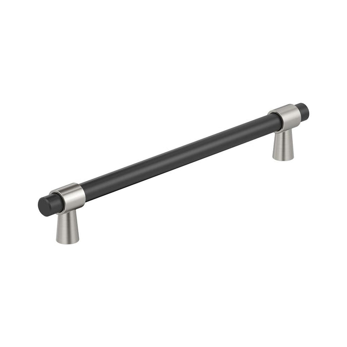 Amerock BP36982FBG10 Mergence 12 inch (305mm) Center-to-Center Matte Black/Satin Nickel Appliance Pull