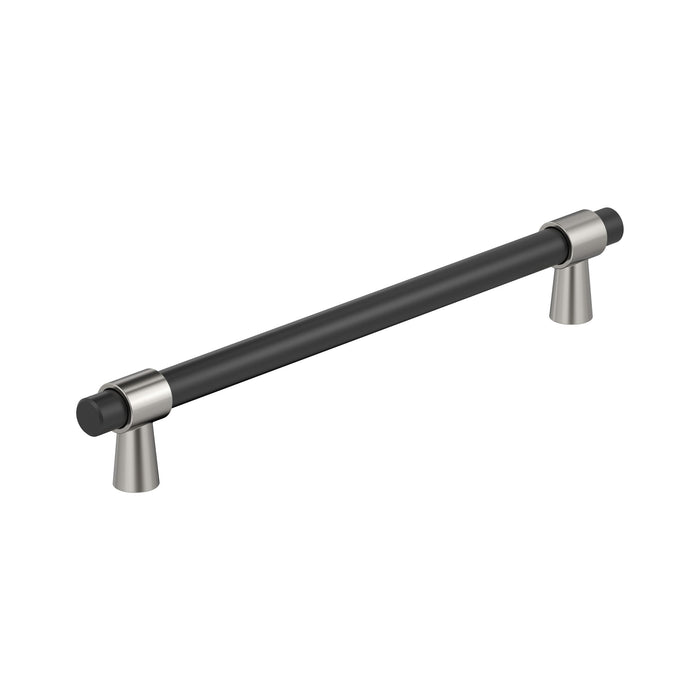 Amerock BP36982FBPN Mergence 12 inch (305mm) Center-to-Center Matte Black/Polished Nickel Appliance Pull