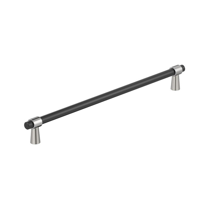 Amerock BP36983FB26 Mergence 12-5/8 inch (320mm) Center-to-Center Matte Black/Polished Chrome Cabinet Pull