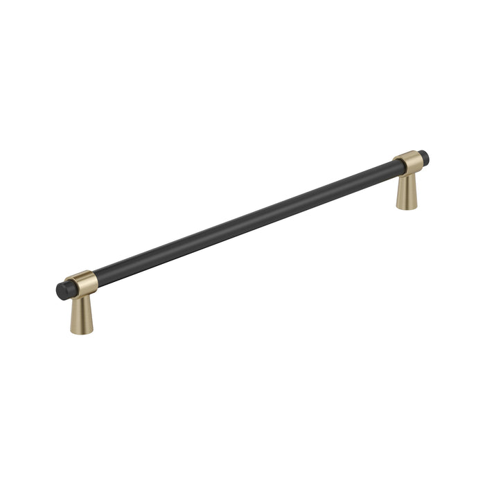 Amerock BP36983FBBBZ Mergence 12-5/8 inch (320mm) Center-to-Center Matte Black/Golden Champagne Cabinet Pull