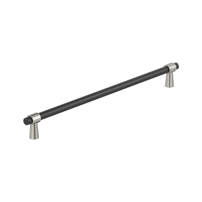 Amerock BP36983FBG10 Mergence 12-5/8 inch (320mm) Center-to-Center Matte Black/Satin Nickel Cabinet Pull