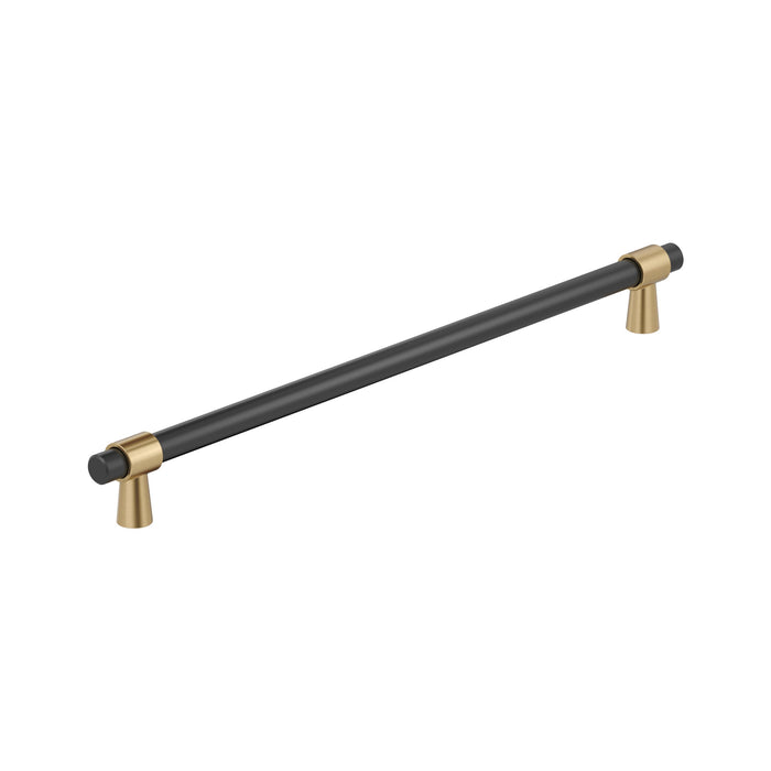 Amerock BP36984FBCZ Mergence 18 inch (457mm) Center-to-Center Matte Black/Champagne Bronze Appliance Pull