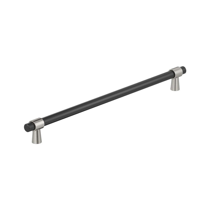 Amerock BP36984FBG10 Mergence 18 inch (457mm) Center-to-Center Matte Black/Satin Nickel Appliance Pull
