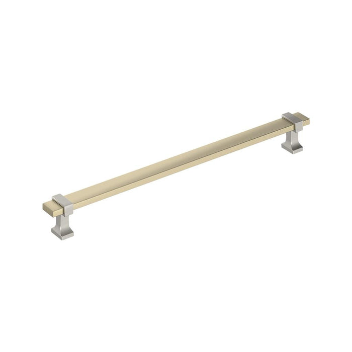 Amerock BP37082BBZG10 Overton 10-1/16 inch (256mm) Center-to-Center Golden Champagne/Satin Nickel Cabinet Pull