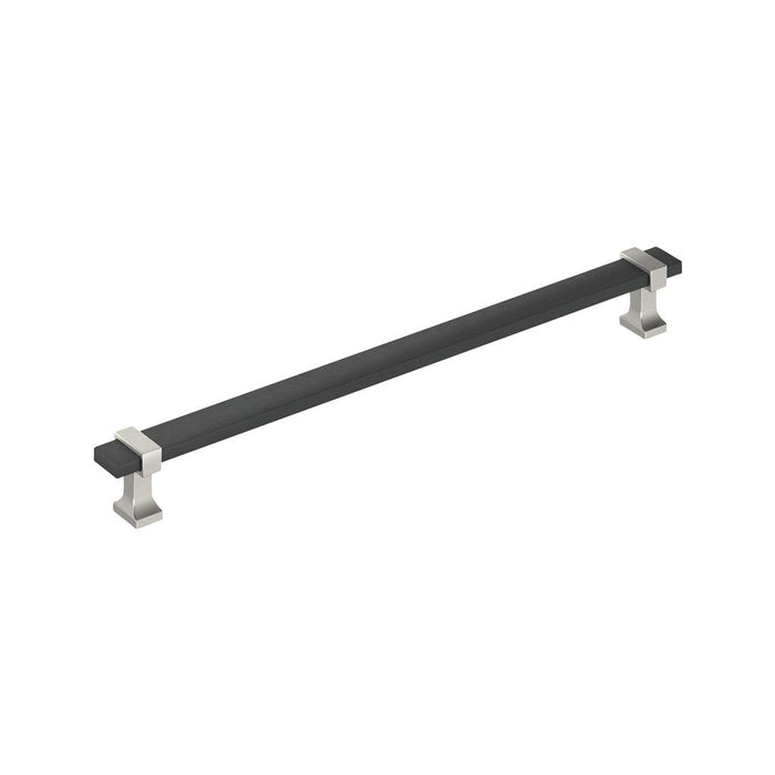 Amerock BP37082BMBG10 Overton 10-1/16 inch (256mm) Center-to-Center Brushed Matte Black/Satin Nickel Cabinet Pull